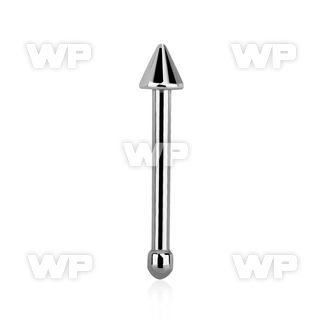 3u6u surgical steel nose bone 0 8mm 2mm cone shaped top nose piercing