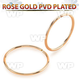 3wbrrkk rose gold pvd finish steel seamless nose ring