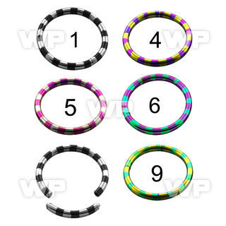 3wjre0 ion plated surgical steel segment ring 1 6mm in two col ear lobe piercing
