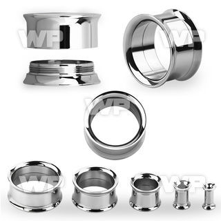 3xm internally threaded surgical steel double flared flesh ear lobe piercing