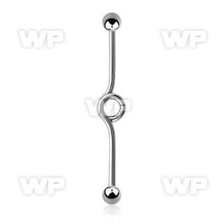 414e0 surgical steel industrial loop barbell 1 6mm 5mm ball 