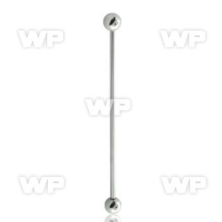 448u1b extra long surgical steel industrial barbell 1 6mm 5mm 