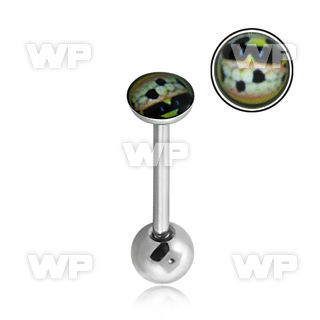 44d3ji surgical steel tongue bar 1 6mm flat top smile sunglas tongue piercing