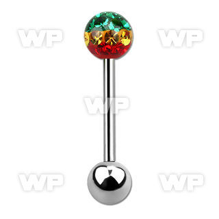 44daya surgical steel tongue bar 1 6mm 6mm ball ferido glue cry tongue piercing