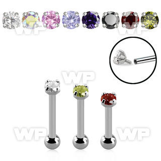 44wask6g internally threaded 316l steel tragus barbell 1 2mm uppe tragus piercing