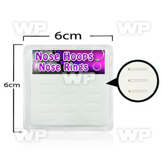 45fet display box out jewelry foam for 18 pcs of nose ring belly piercing