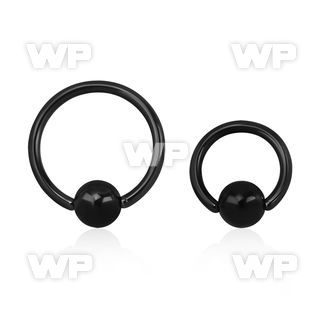 46ari ion plated captive bead ring 1 6mm 6mm ball ear lobe piercing