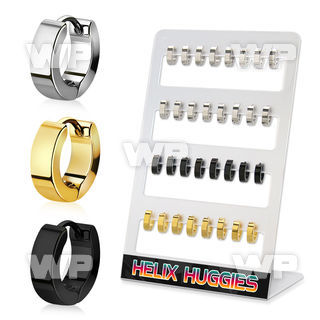 4awazs stainless steel huggie earring 16pairs