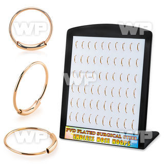 4awu1z rosegoldpvd implant grade steel nose rings display 60