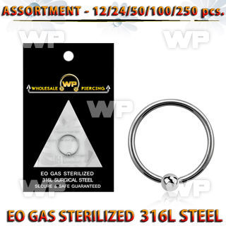 4b20l9 316l steel captive bead ring s 1 2mm 3mm ball length 5 1 ear lobe piercing