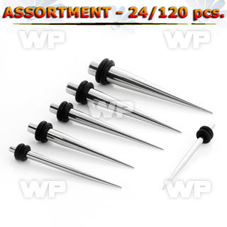 4b29z of steel nail plugs double o ring ear lobe piercing