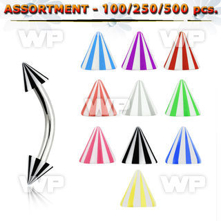 4b2ese surgical steel micro bananas 1 2mm 3mm acrylic beach bal eyebrow piercing