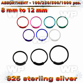 4b2k9z color plated silver 925 endless nose rings nose piercing