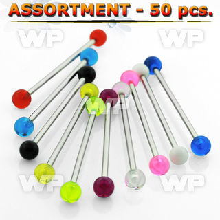 4b2kpk bulk 50 pcs of 316l steel industrial barbell 1 6mm 5mm 