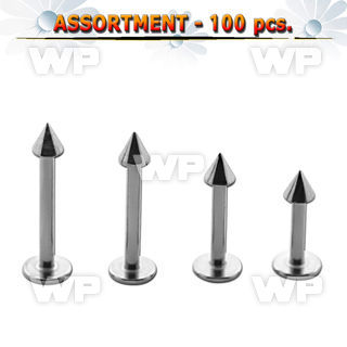 4b2p04 surgical steel labret studs 1 2mm 2 5mm cone lower lip piercing
