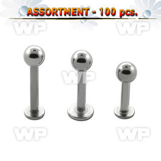 4b2pz6 surgical steel labret studs 1 6mm 4mm ball lower lip piercing