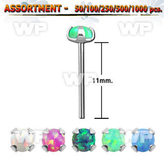 4b2sly silver 925 un bent nose stud prongset 2 5mm round dome nose piercing