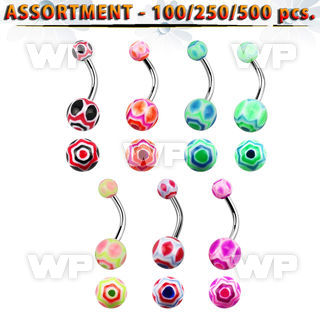 4b2zzz steel belly bananas 1 6mm 5 8mm spider web pattern acry belly piercing