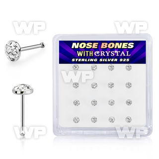 4fdaey6 925 silver nose bones 3mm ferido glued half ball resin cover