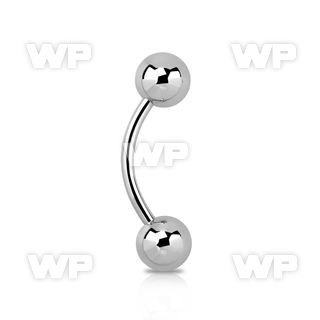 4u4s3 316l steel micro banana w 5mm ball eyebrow piercing