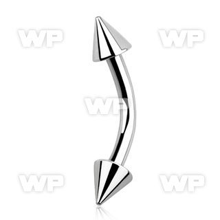 4u6u0 surgical steel banana 1 6mm 4mm cone belly piercing