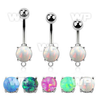 4ua15x implant grade steel navel bananabell opal