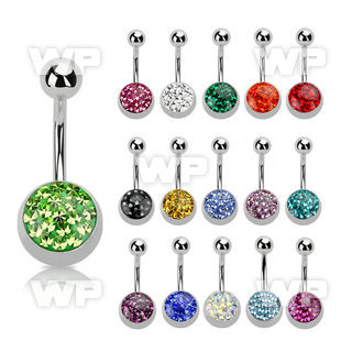 4ujrces steel belly ring lower 10mm half steel ball ferido glued belly piercing