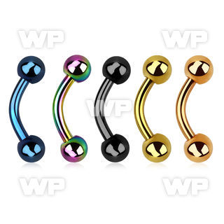 4ur4s ion plated surgical steel banana 1 6mm 5mm ball belly piercing