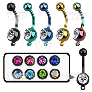 4ure6ix ion plated steel belly ring 14g 1 6m upper 5mm plain belly piercing