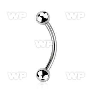 4uw40 316l steel micro banana w 4mm ball eyebrow piercing