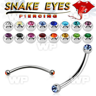 4uwc4ksb surgical steel snake bite tongue piercing banana 1 2mm eyebrow piercing