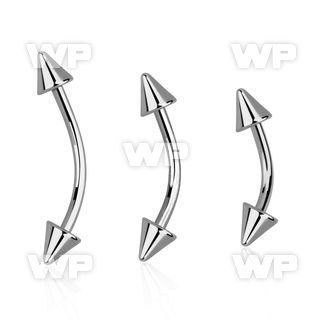 4uwkp6u 316l steel micro banana 0 8mm 3mm cones eyebrow piercing