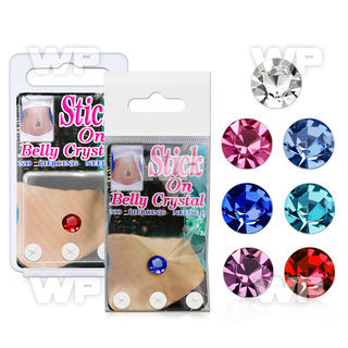634t color stick on belly button crystals size 8mm belly piercing