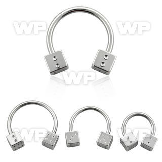 64318s surgical steel cbr horseshoe 1 6mm 5mm dices belly piercing