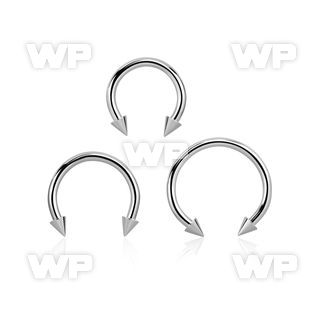 646u3 surgical steel cbr horseshoe 1 6mm 3mm cones ear lobe piercing