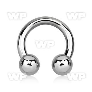 64ati implant grade steel 3mm cbr horseshoe with internal 8mm ball belly piercing