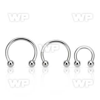 64w4 surgical steel cbr horseshoe 1 2mm 3mm ball belly piercing