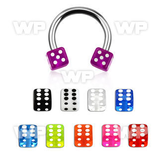 64whq18 surgical steel cbr horseshoes 1 2mm 3mm acrylic uv dices belly piercing