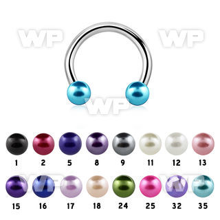 64wma surgical steel cbr horseshoe 1 2mm 3mm faux pear ball belly piercing