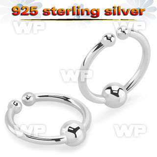 713wmu silver fake septum ring 3mm ball