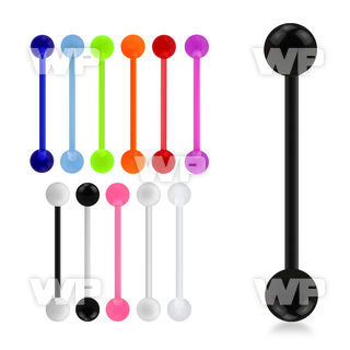 744hq flexible acrylic tongue bar 1 6mm acrylic 6mm uv ball tongue piercing