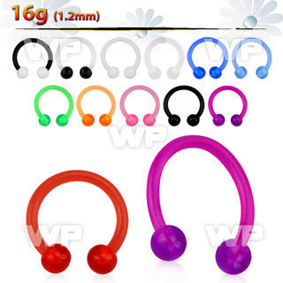764wq4 flexible acrylic cbr horseshoe 1 2mm 3mm uv ball belly piercing