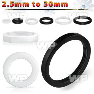 7a8 loose acrylic screw fit ring for acrylic plugs tunnels belly piercing