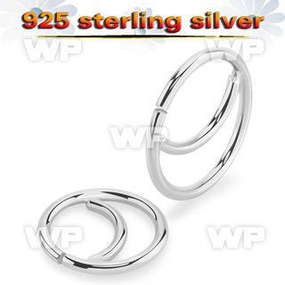 7i3w7et 925 silver seamless nose ring moon