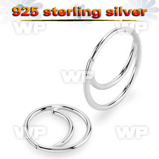 7i3w7kp 925 silver seamless nose ring moon