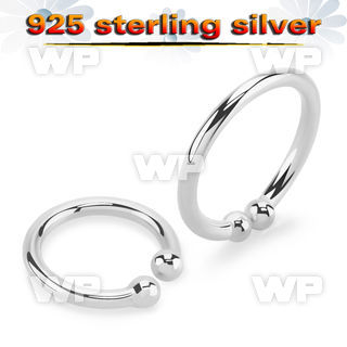 7i3wmj silver fake septum ring plain