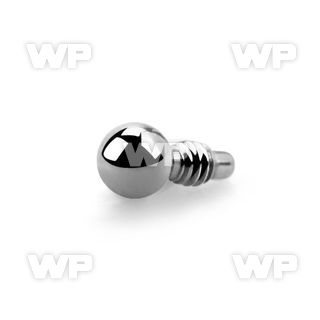 84k 2mm ball shaped 316l steel dermal top for internally thre belly piercing