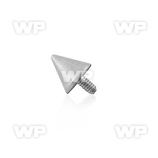 86u0 4mm cone shaped 316l steel dermal top for internally thre belly piercing