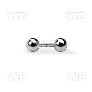 8m4s 316l steel fake cheater plug 2 ball shaped ends size 5mm ear lobe piercing