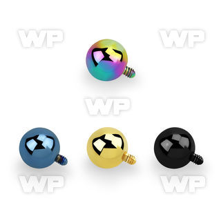 8r4s 5mm ball shaped ion plated 316l steel dermal top for inte surface piercing